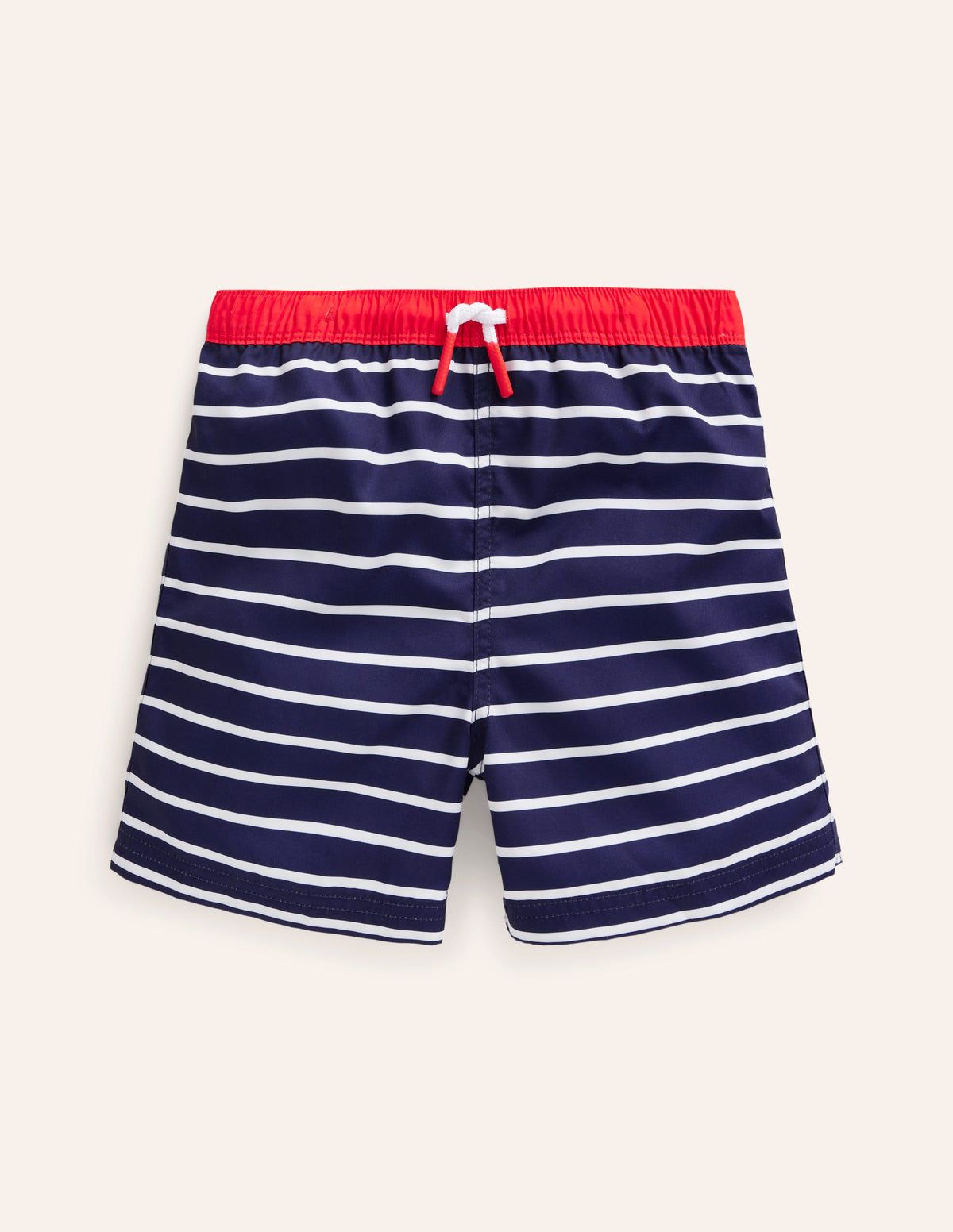 Swim Shorts-College Navy and Ivory Stripe - Image 1