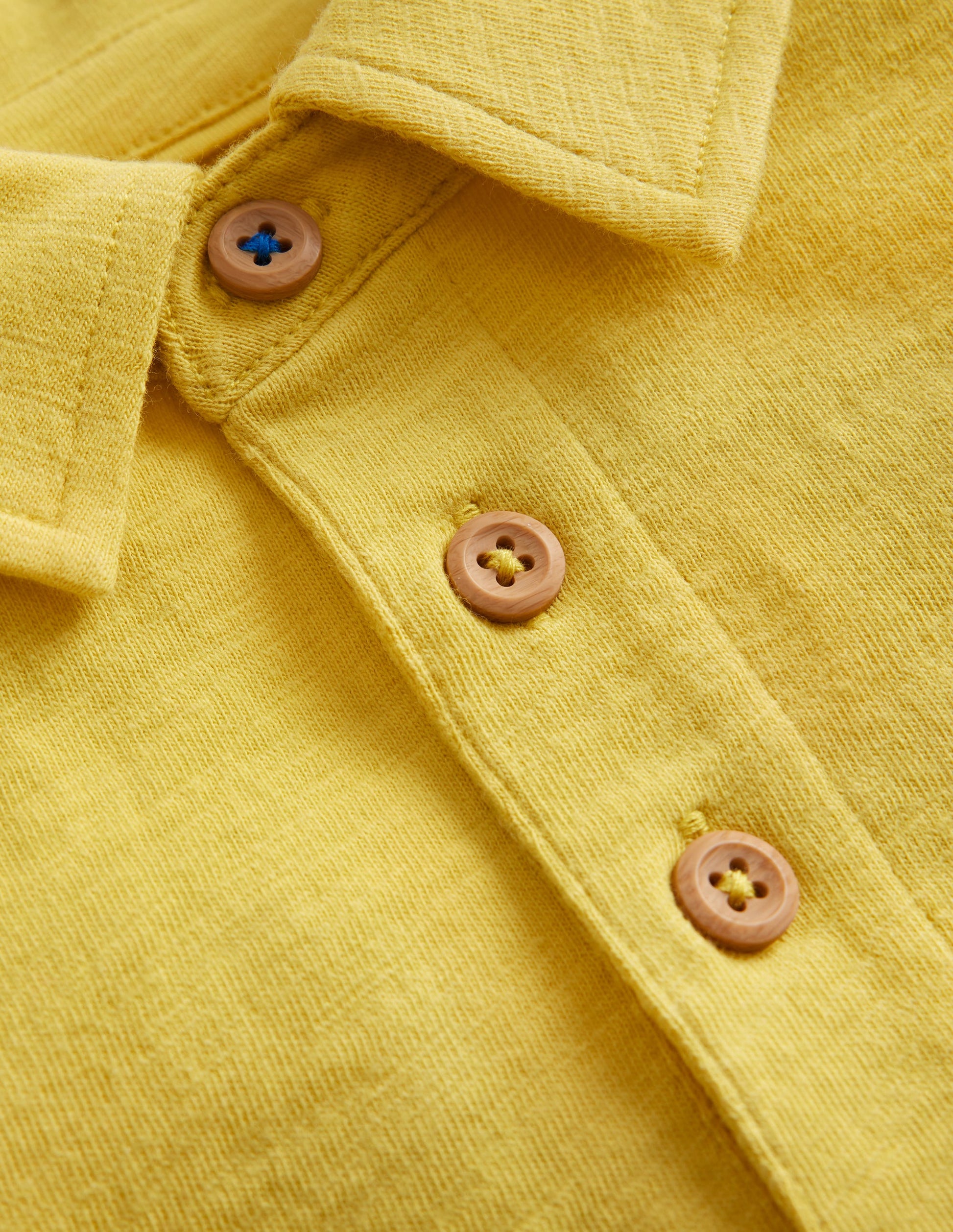 Slub Polo Shirt-Lemon Yellow-3
