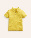 Slub Polo Shirt-Lemon Yellow