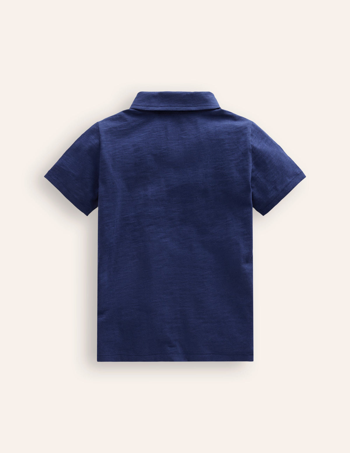 Slub Polo Shirt-College Navy - Image 2
