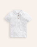 Slub Polo Shirt-White
