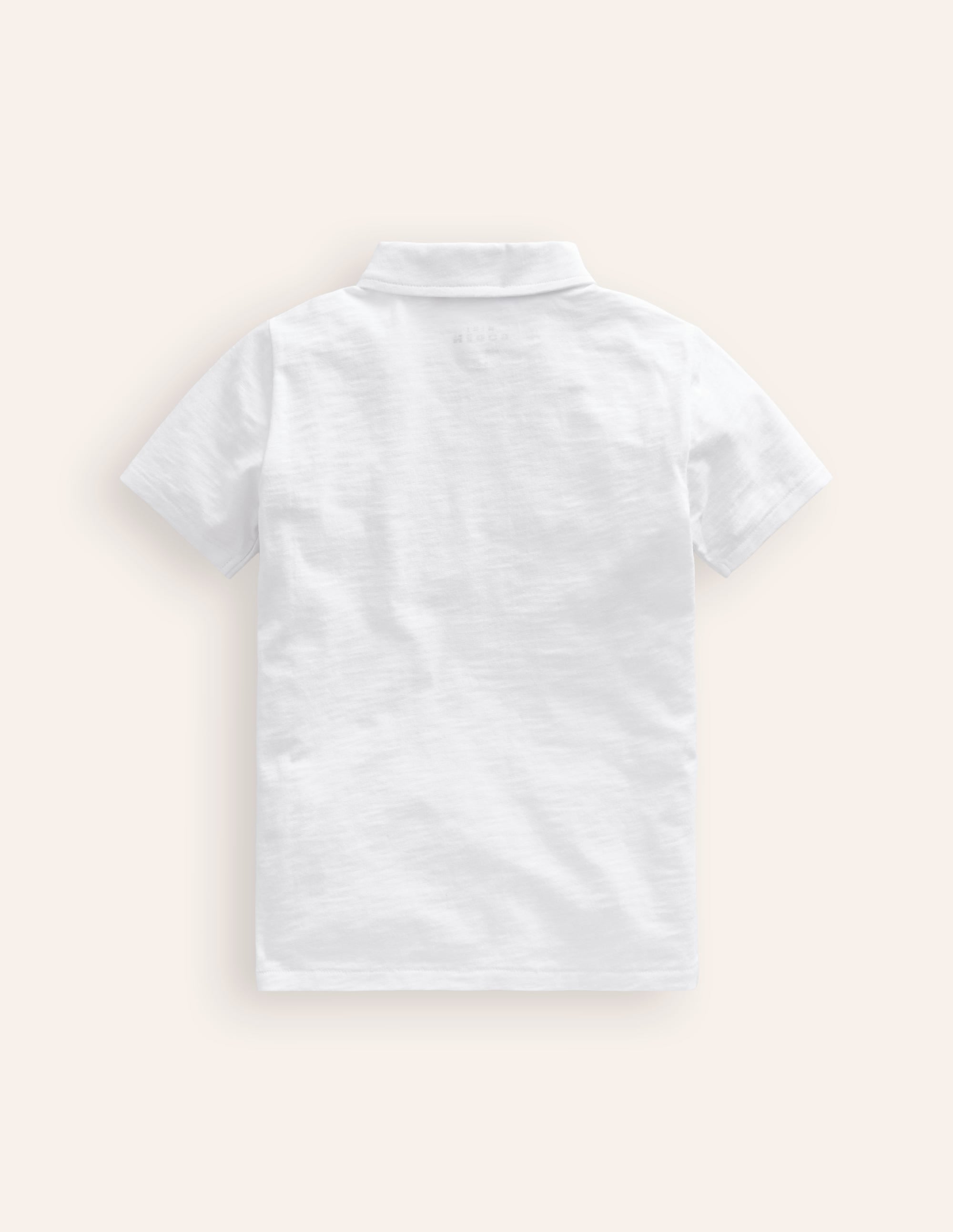 Slub Polo Shirt-White - Image 2