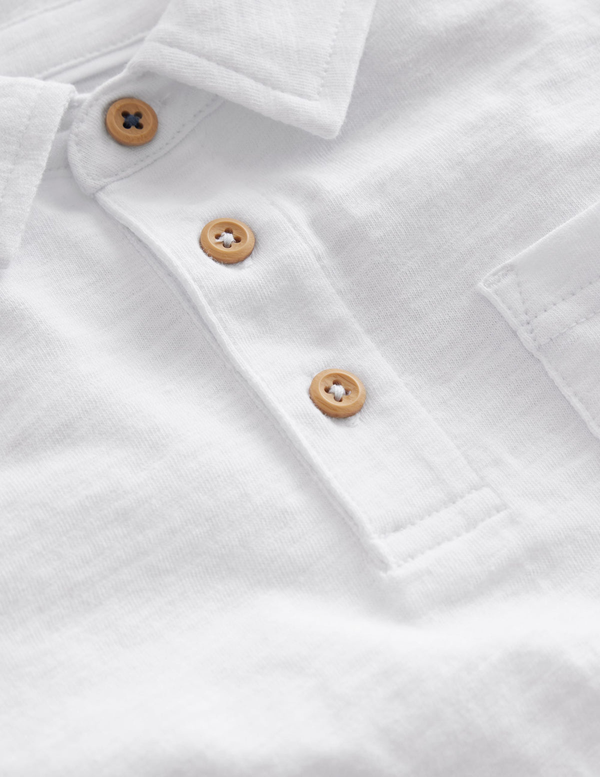 Slub Polo Shirt-White - Image 3