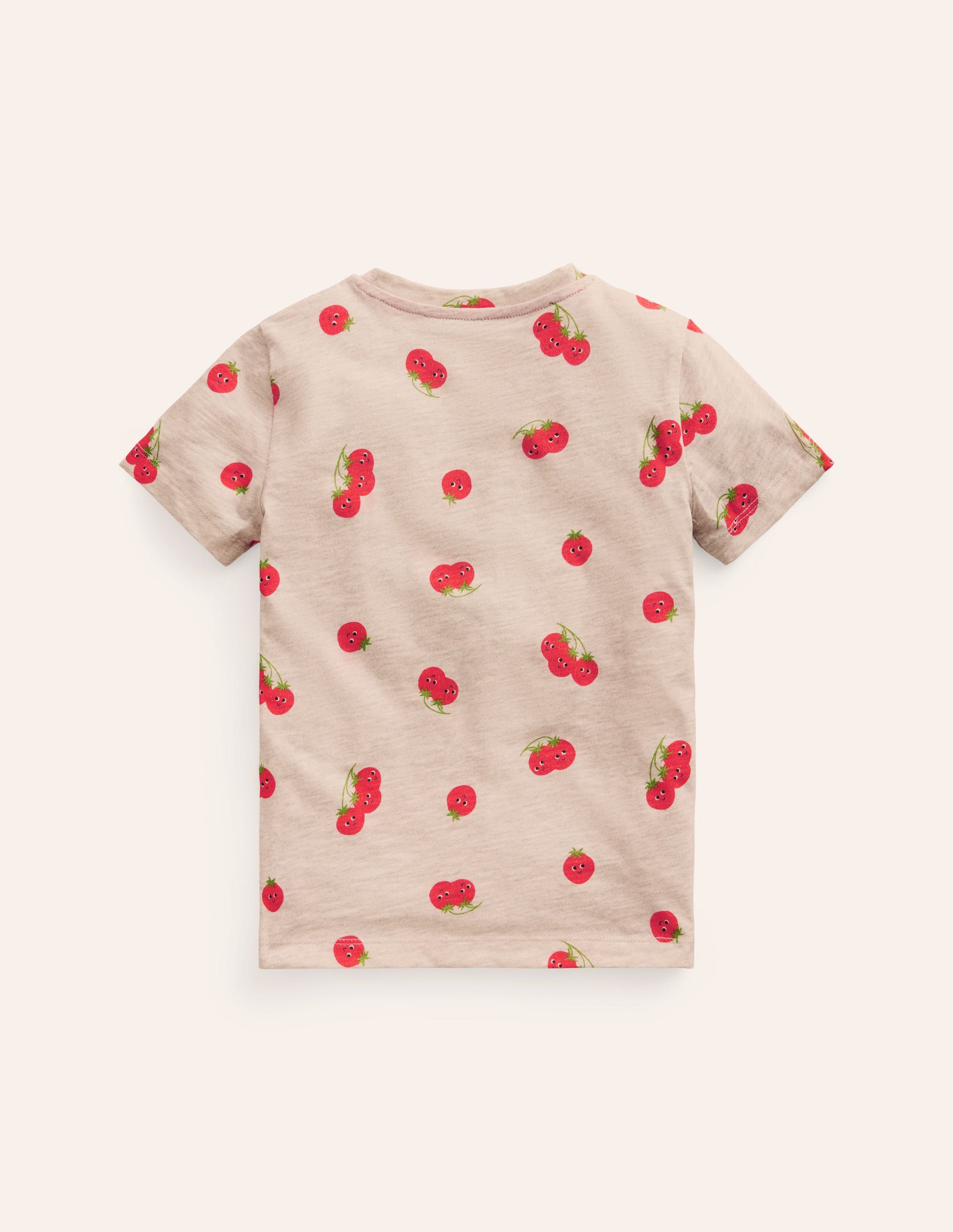 All-over Printed T-Shirt-Oatmeal Marl Tomatoes-3