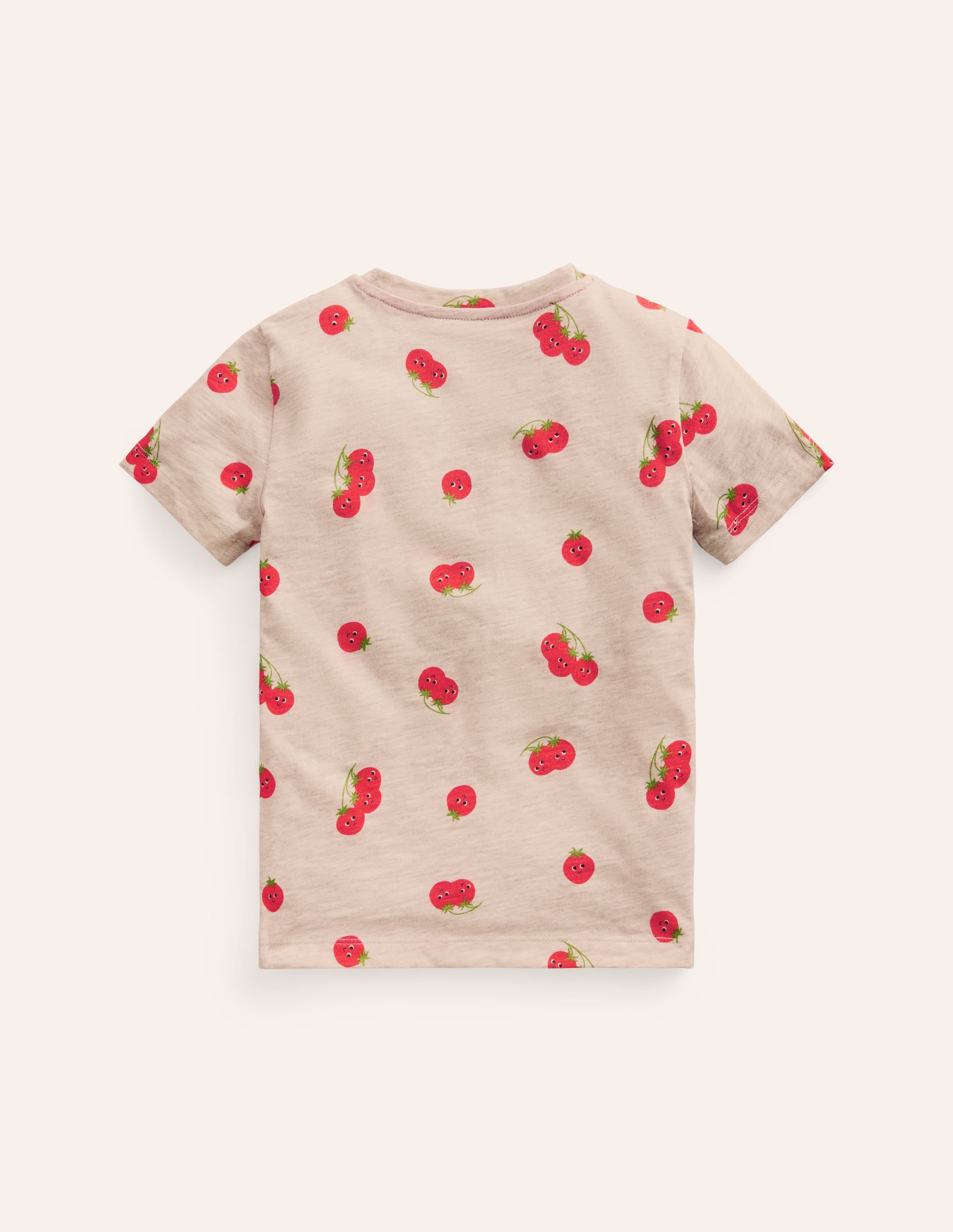 All-over Printed T-Shirt-Oatmeal Marl Tomatoes - Image 2
