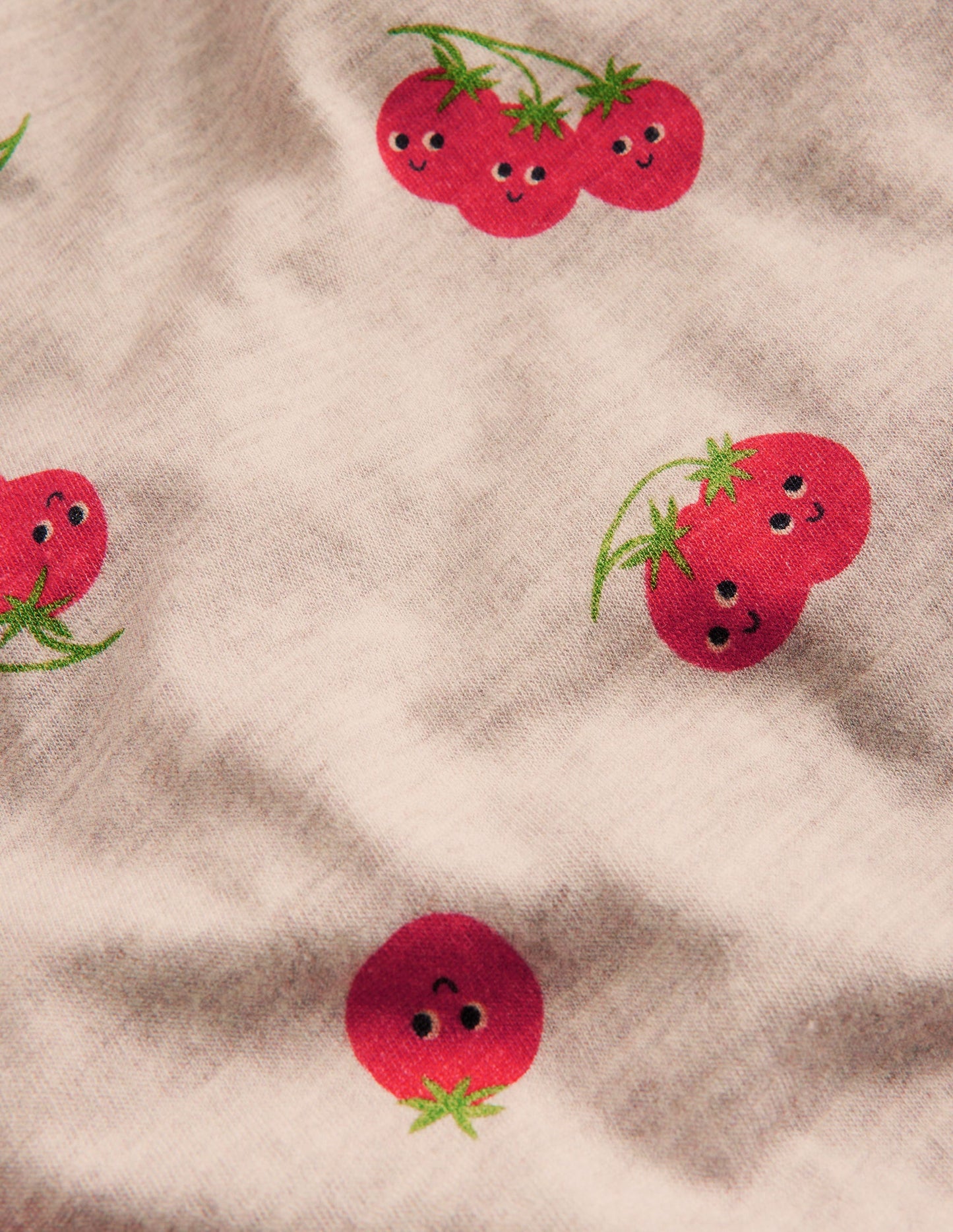 All-over Printed T-Shirt-Oatmeal Marl Tomatoes
