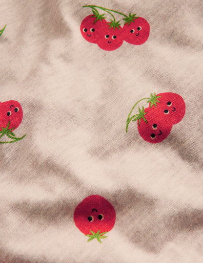 All-over Printed T-Shirt-Oatmeal Marl Tomatoes-4