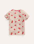 All-over Printed T-Shirt-Oatmeal Marl Tomatoes