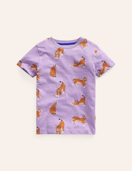 All-over Printed T-Shirt-Parma Violet Lynx