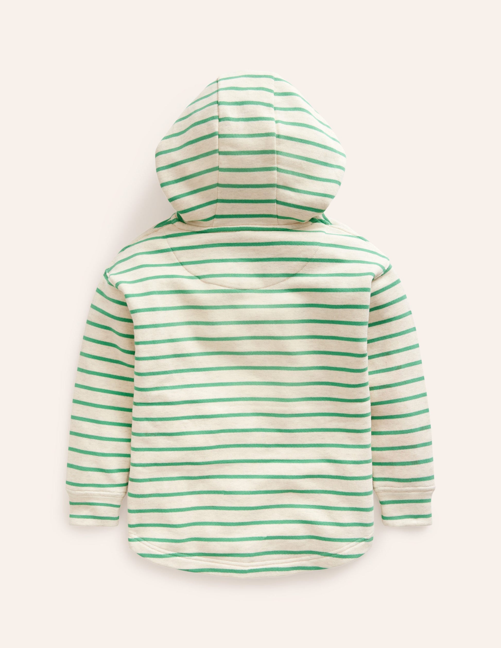 Cosy Relaxed Hoodie-Oatmeal Marl/ Aloe Green-2
