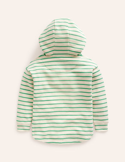 Cosy Relaxed Hoodie-Oatmeal Marl/ Aloe Green-2