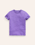 Washed Slub T-shirt-Crocus Purple