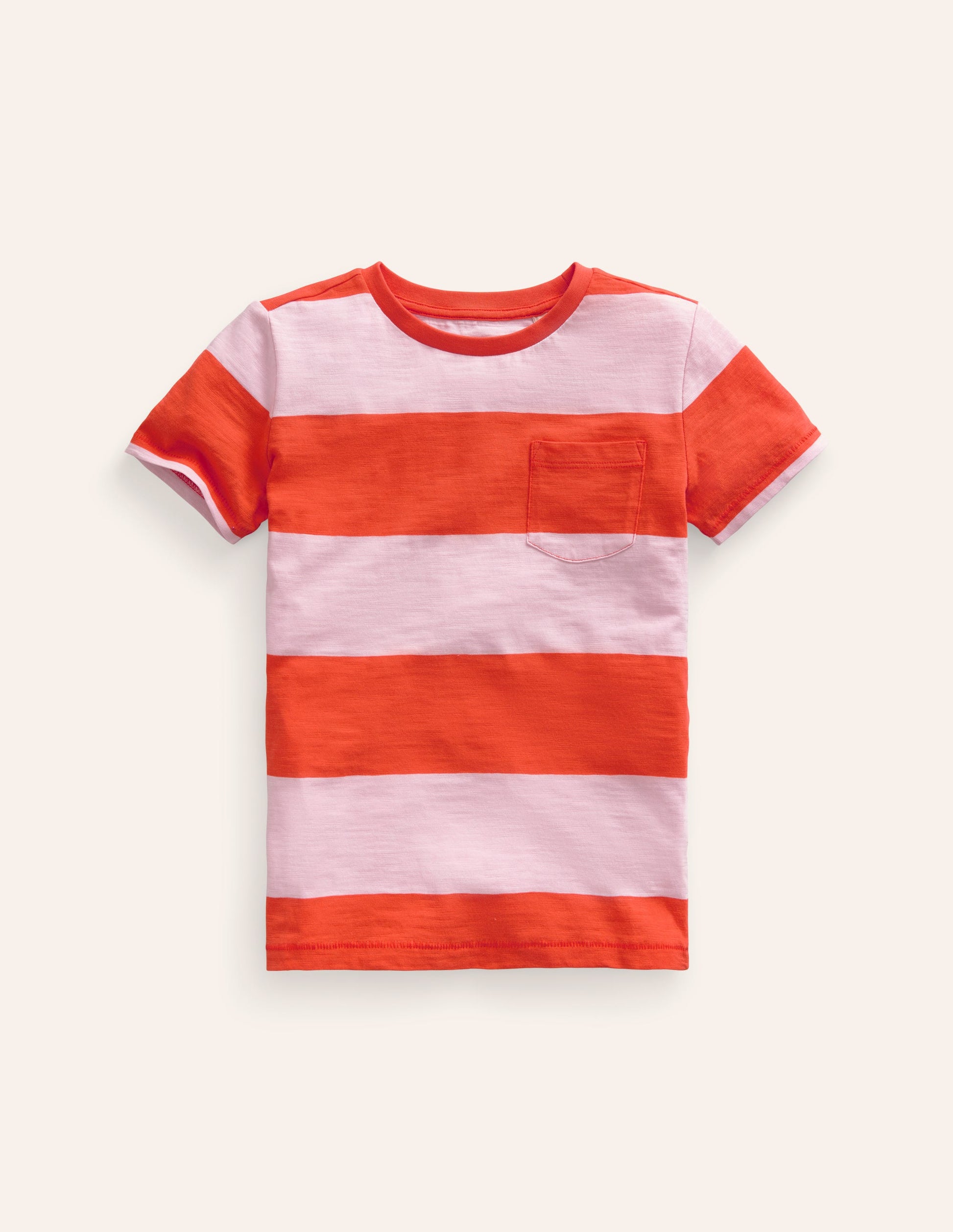 Washed Slub T-shirt-Firecracker/Formica Pink-1