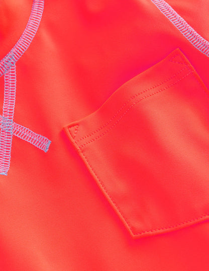 Short Sleeve Rash Vest-Paradise Orange