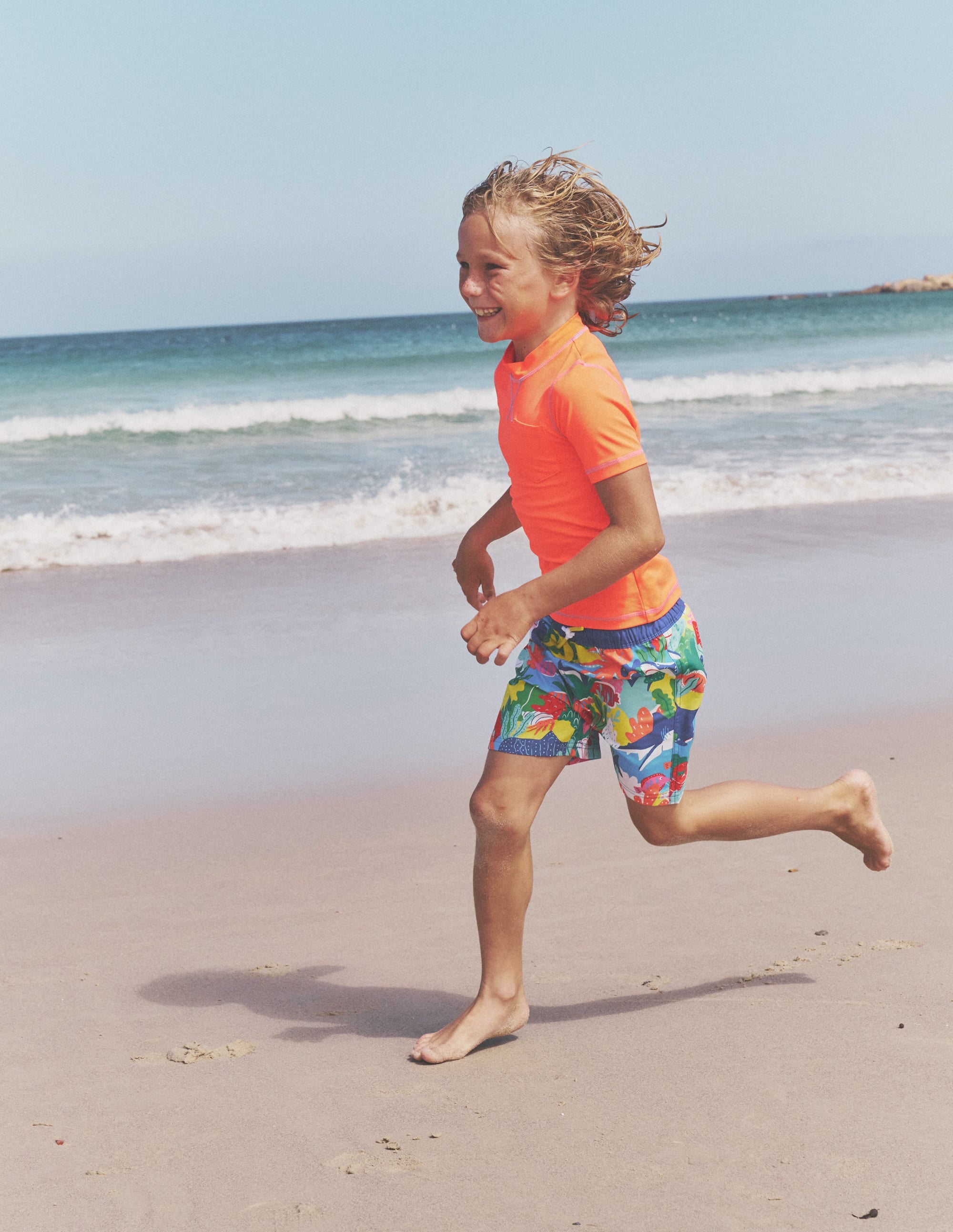 Short Sleeve Rash Vest-Paradise Orange - Image 4