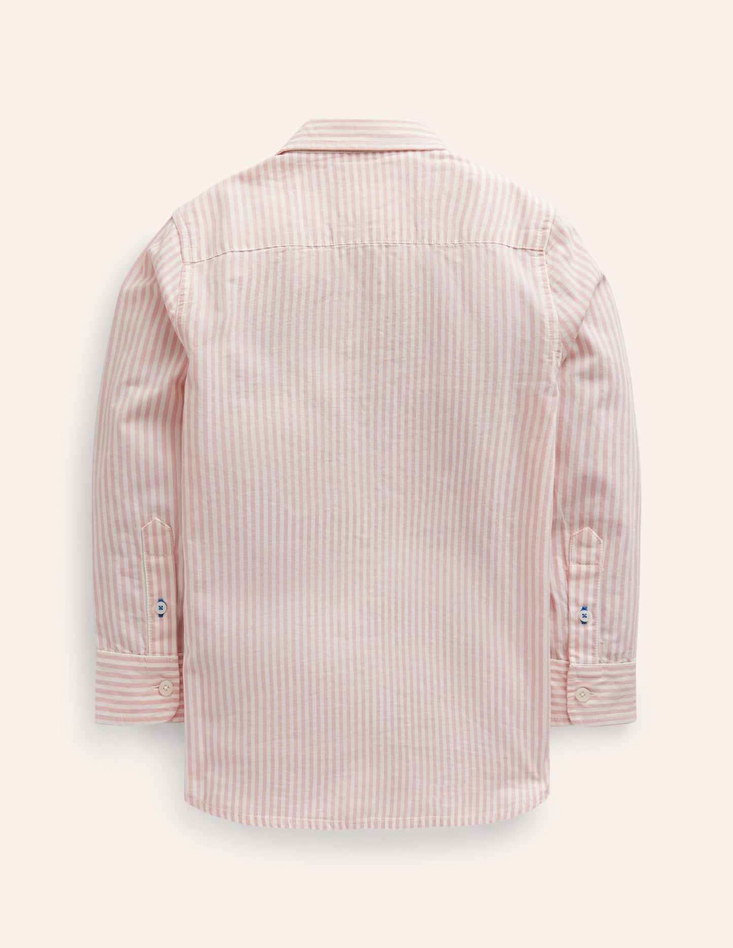 Cotton Shirt-French Pink/ Ivory Stripe