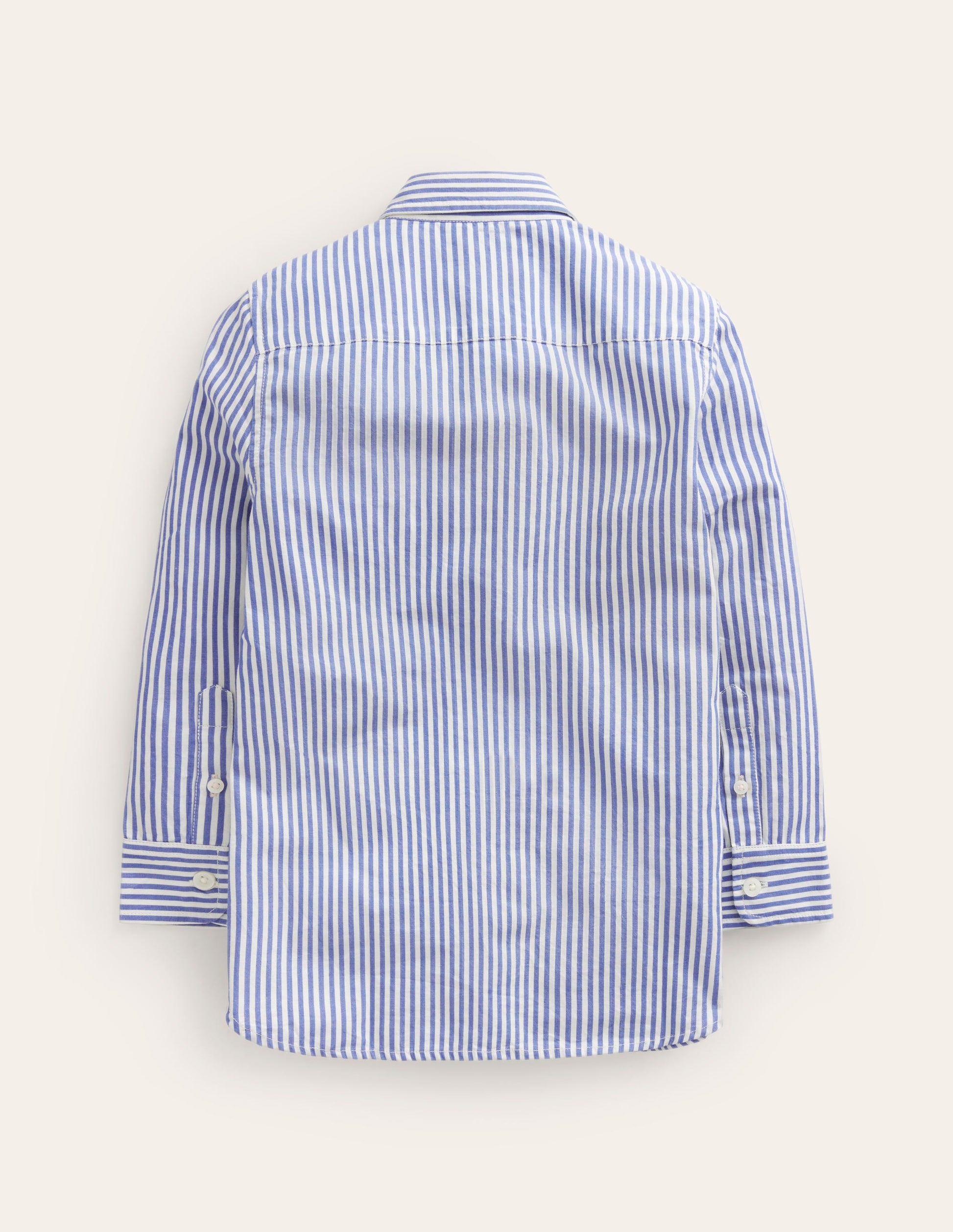 Cotton Shirt-Bluejay/Ivory Stripe-2