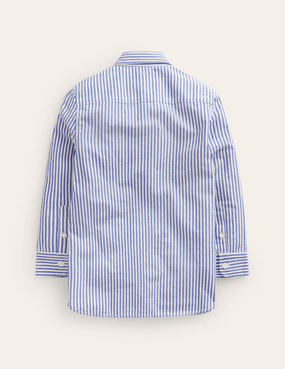 Cotton Shirt-Bluejay/Ivory Stripe-2