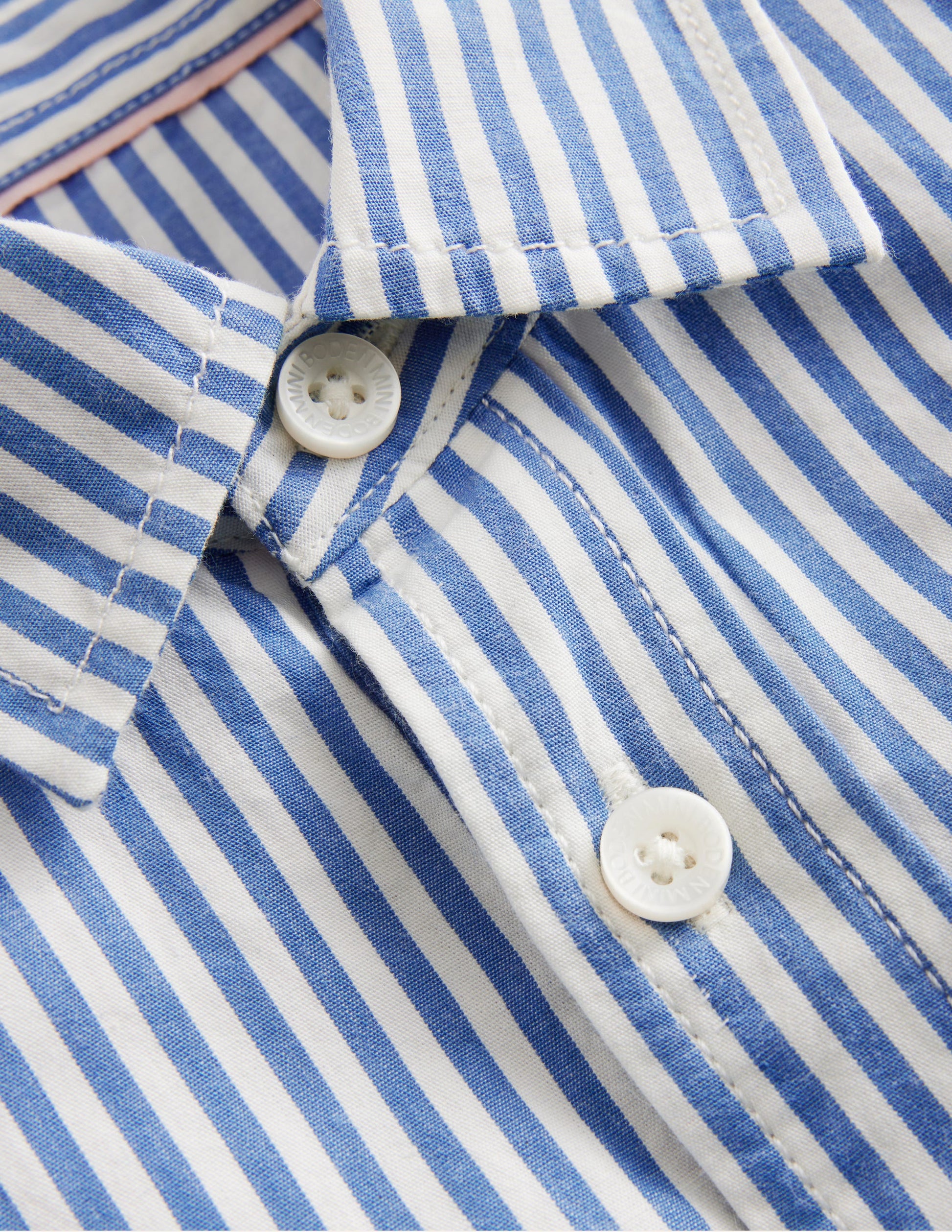 Cotton Shirt-Bluejay/Ivory Stripe-3