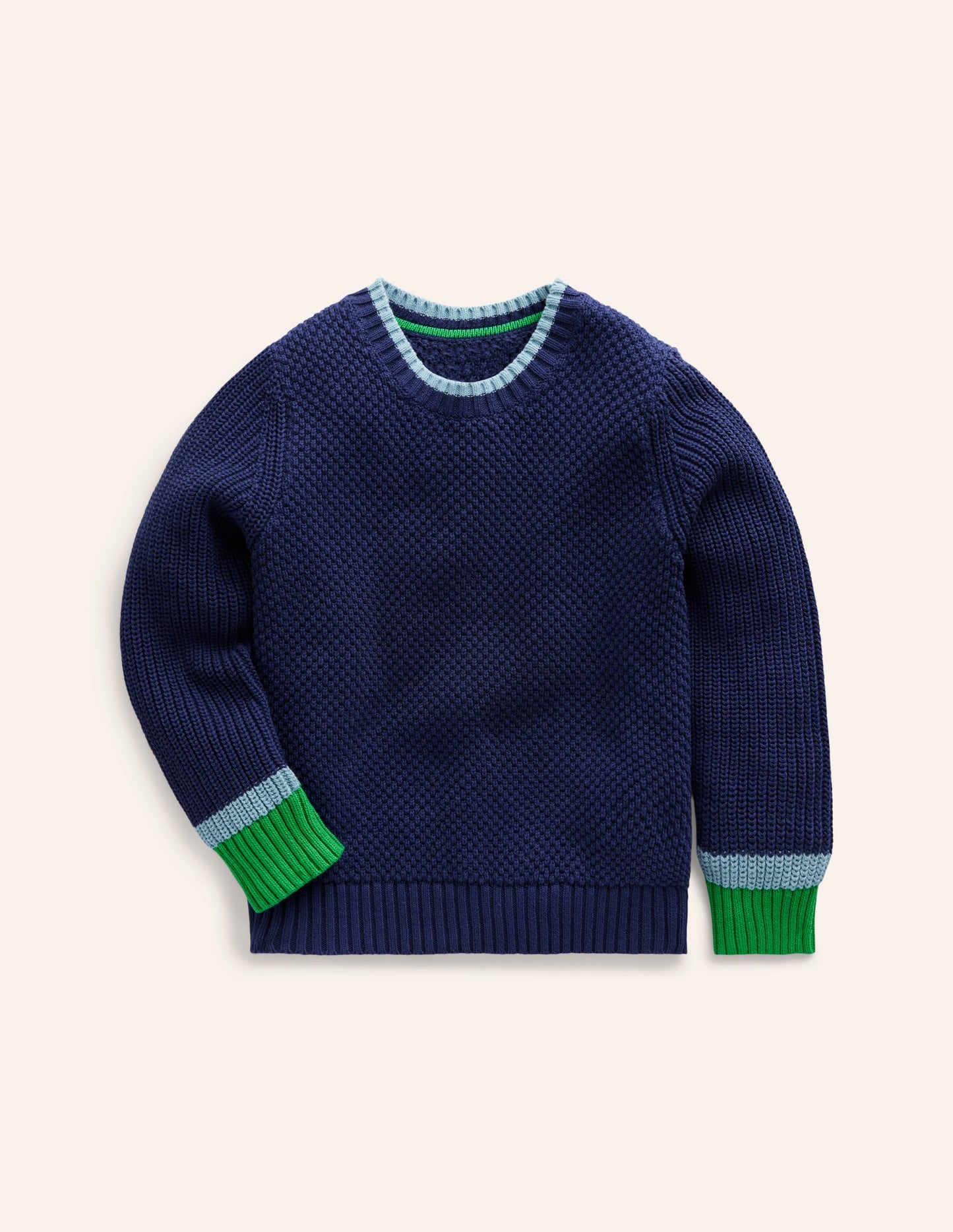 Chunky Cotton Jumper-College Navy