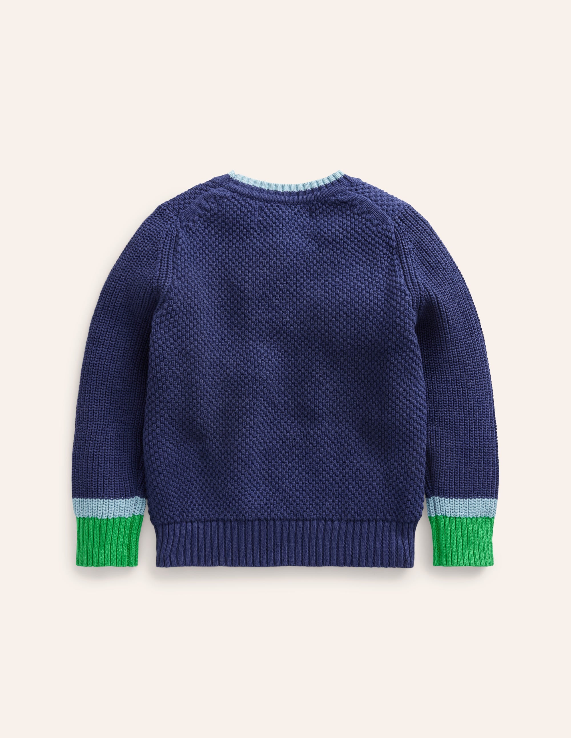 Chunky Cotton Jumper-College Navy - Image 2