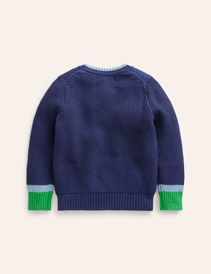 Chunky Cotton Jumper-College Navy-2