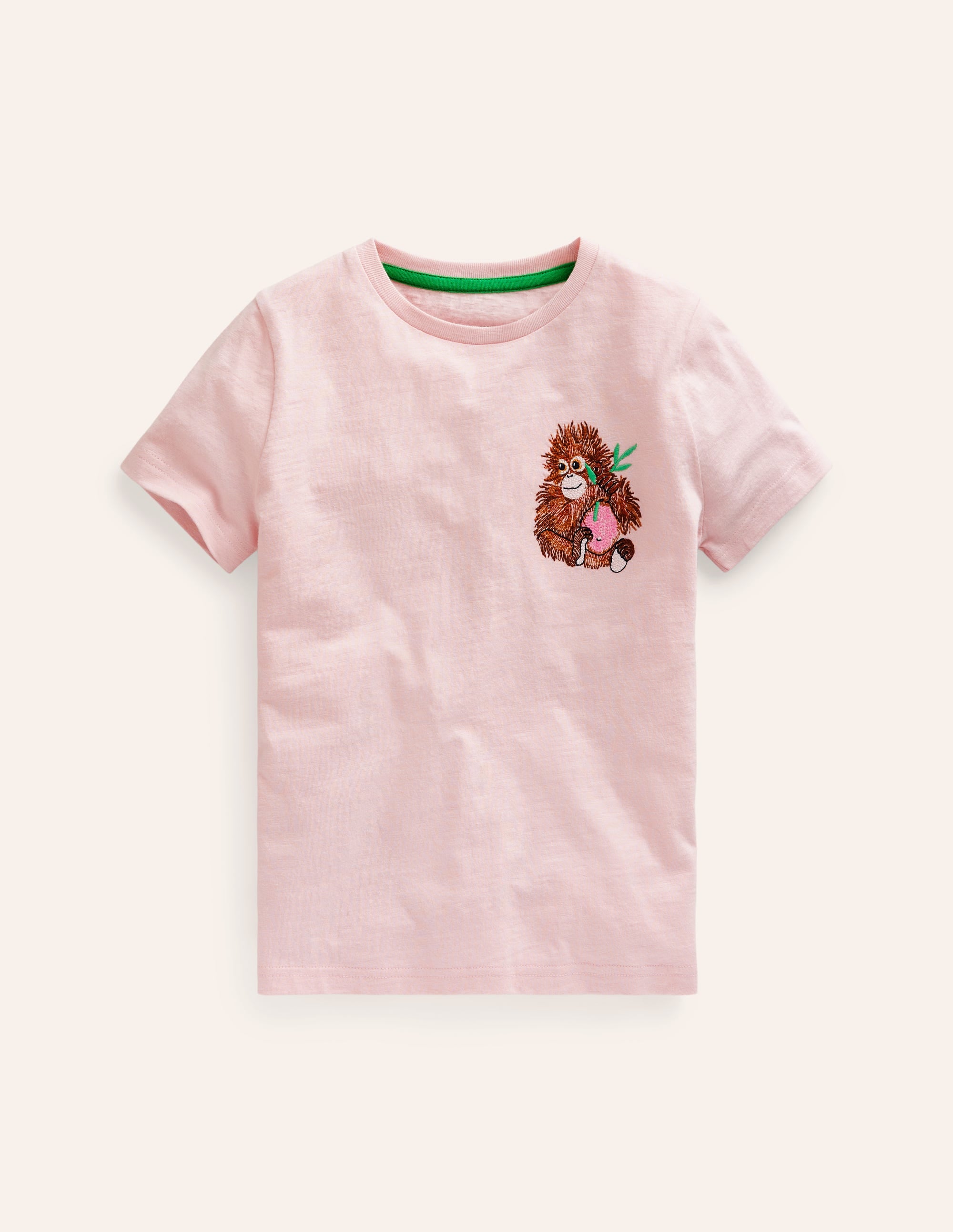 Superstitch Logo T-Shirt-French Pink Orangutan - Image 1