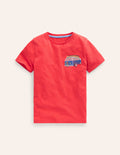 Superstitch Logo T-Shirt-Jam Red Campervan