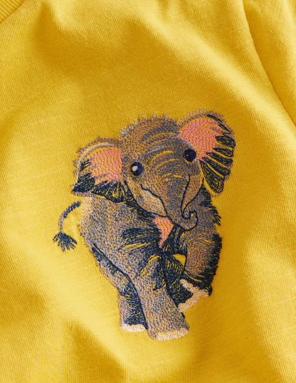 Superstitch Logo T-Shirt-Zest Yellow Elephant-3