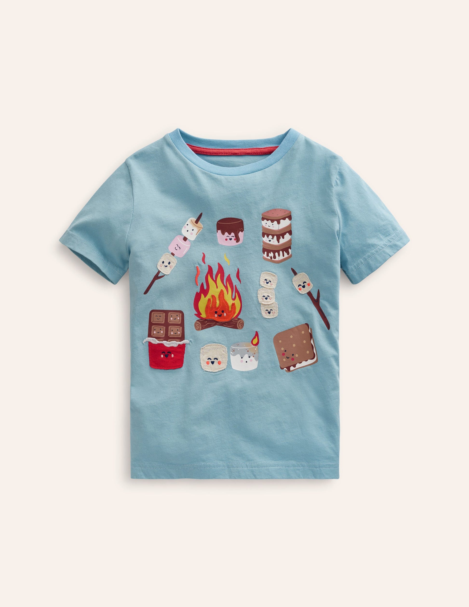 Fun Food T-shirt-Duck Egg Blue Smores-1
