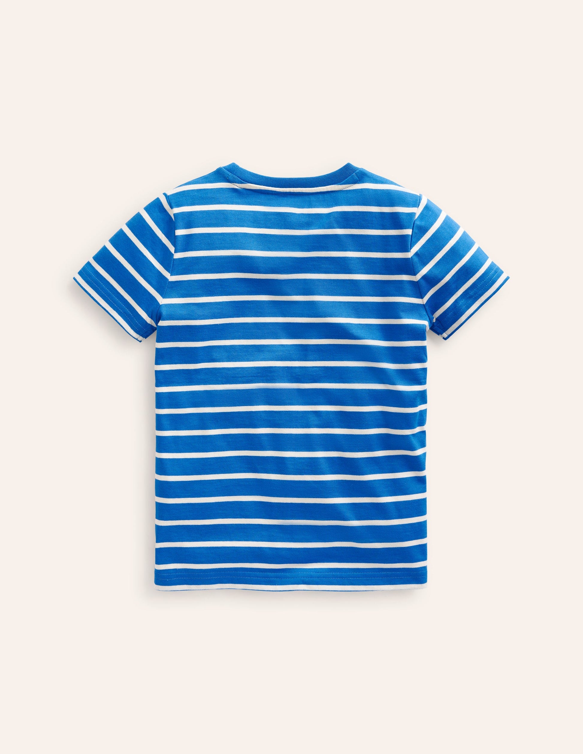 Big Appliqué Logo T-shirt-Greek Blue/ Ivory Guinea Pig-2