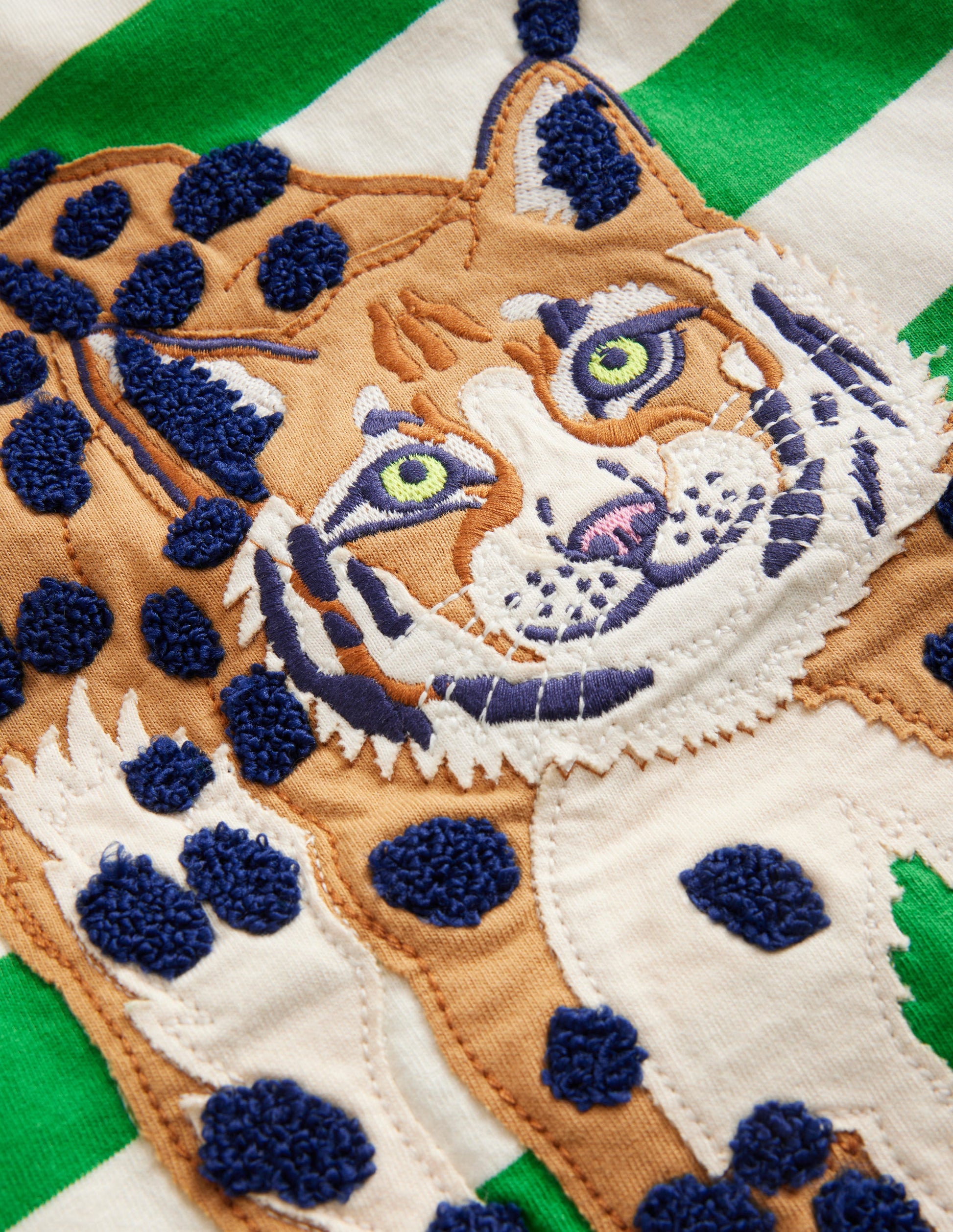 Big Appliqué Logo T-shirt-Runner Bean Green/ Ivory Lynx-3