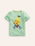 Lemon Logo T-shirt-Green Smoke Lemon