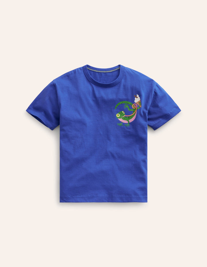 Chest Logo T-shirt-Bluing Gecko
