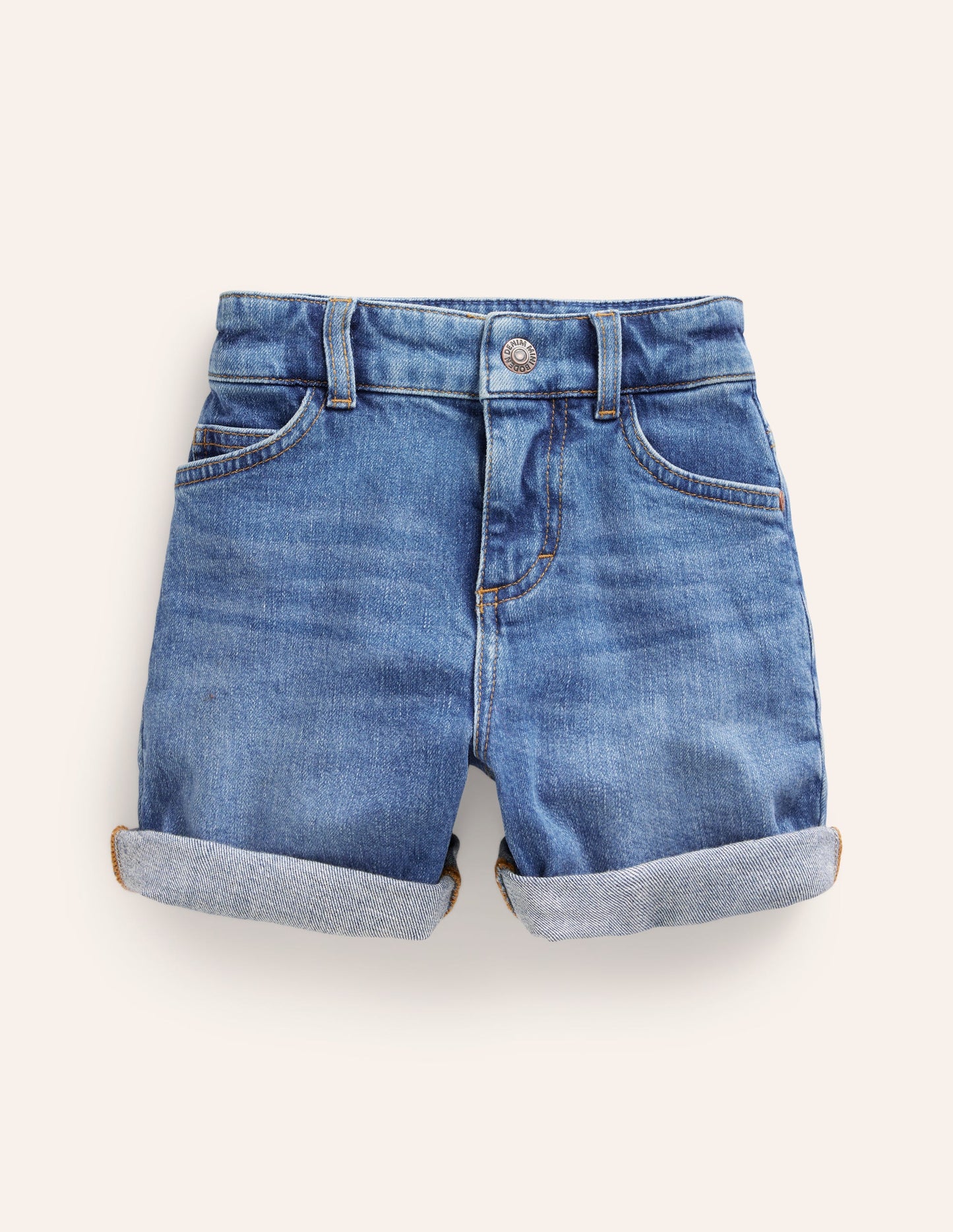 Denim Shorts-Mid Denim