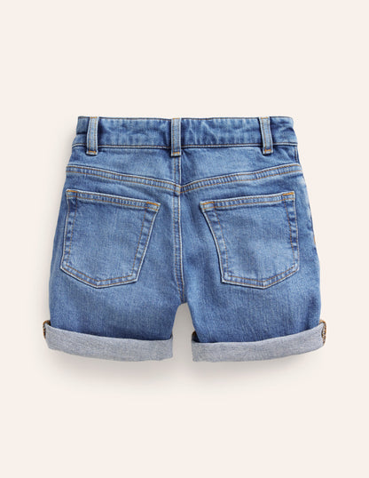 Denim Shorts-Mid Denim-2
