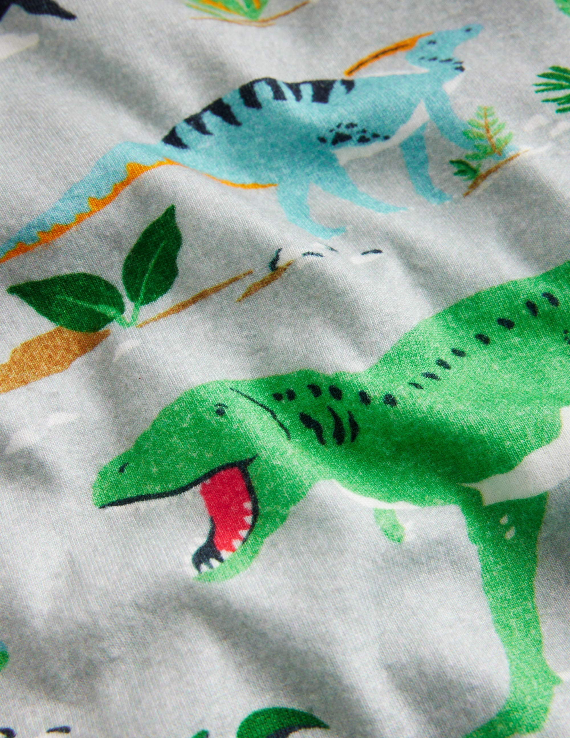 Snug Short John Pyjamas-Shale Grey Jurassic - Image 3