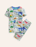 Snug Short John Pyjamas-Shale Grey Jurassic