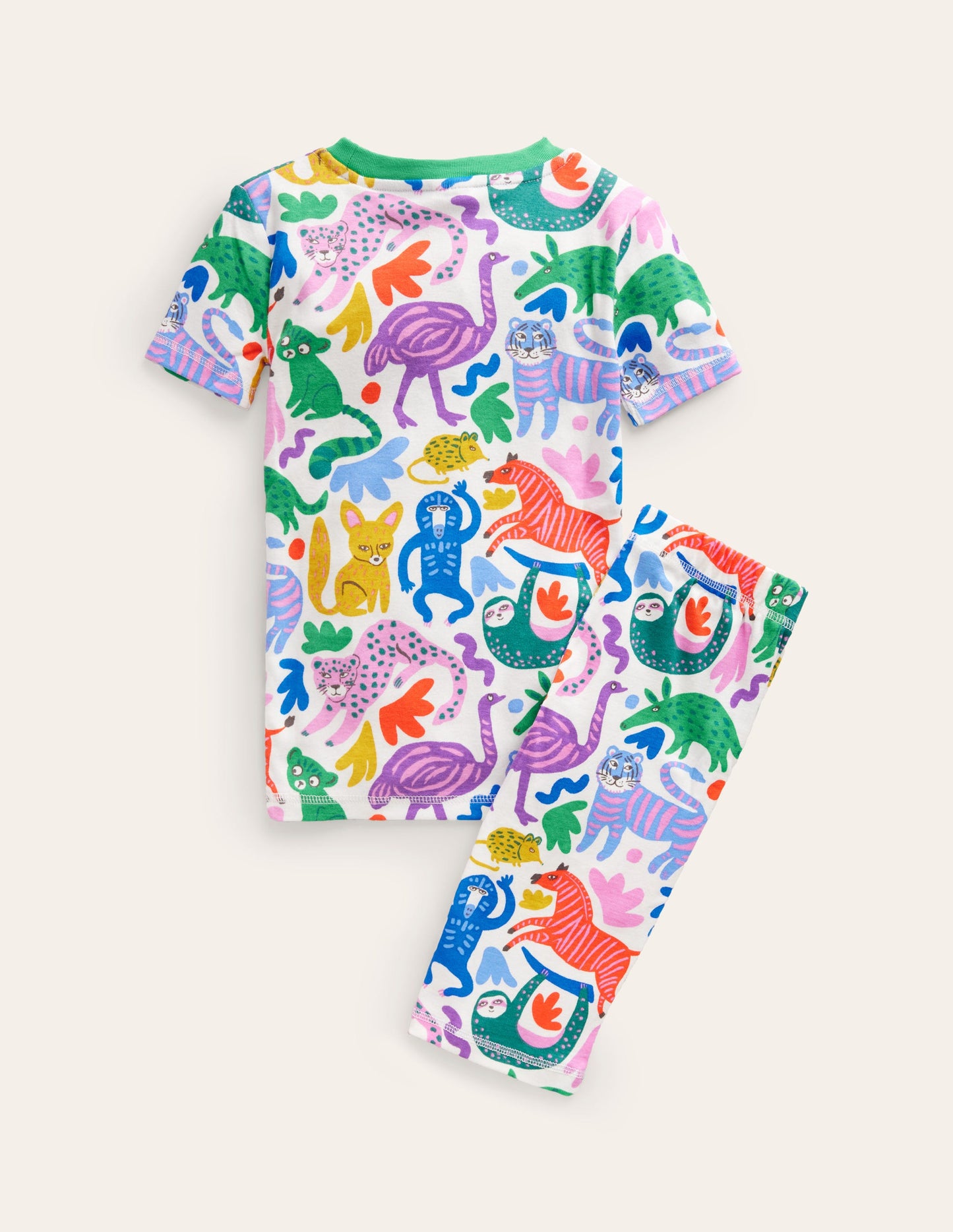 Snug Short John Pyjamas-Multi Safari Friends