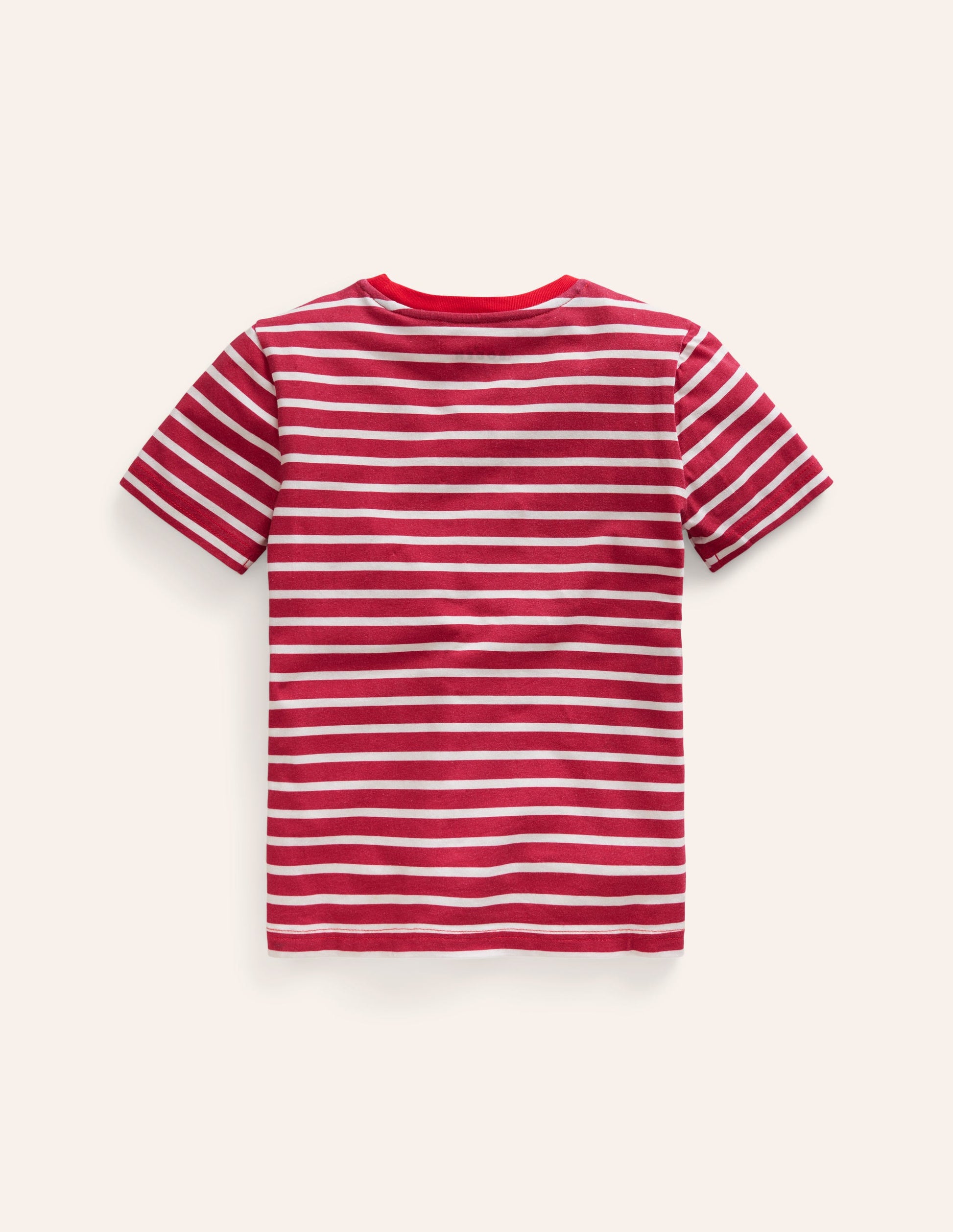 Appliqué Textured T-shirt-Jam Red/Ivory Bugs-3