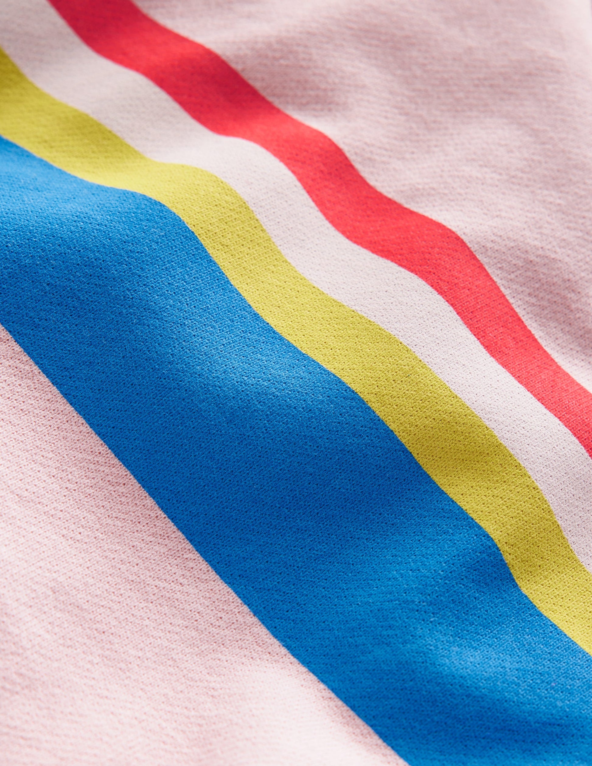 Printed Stripe Sweatshirt-Ballet Pink Multi Chest Stripe-3