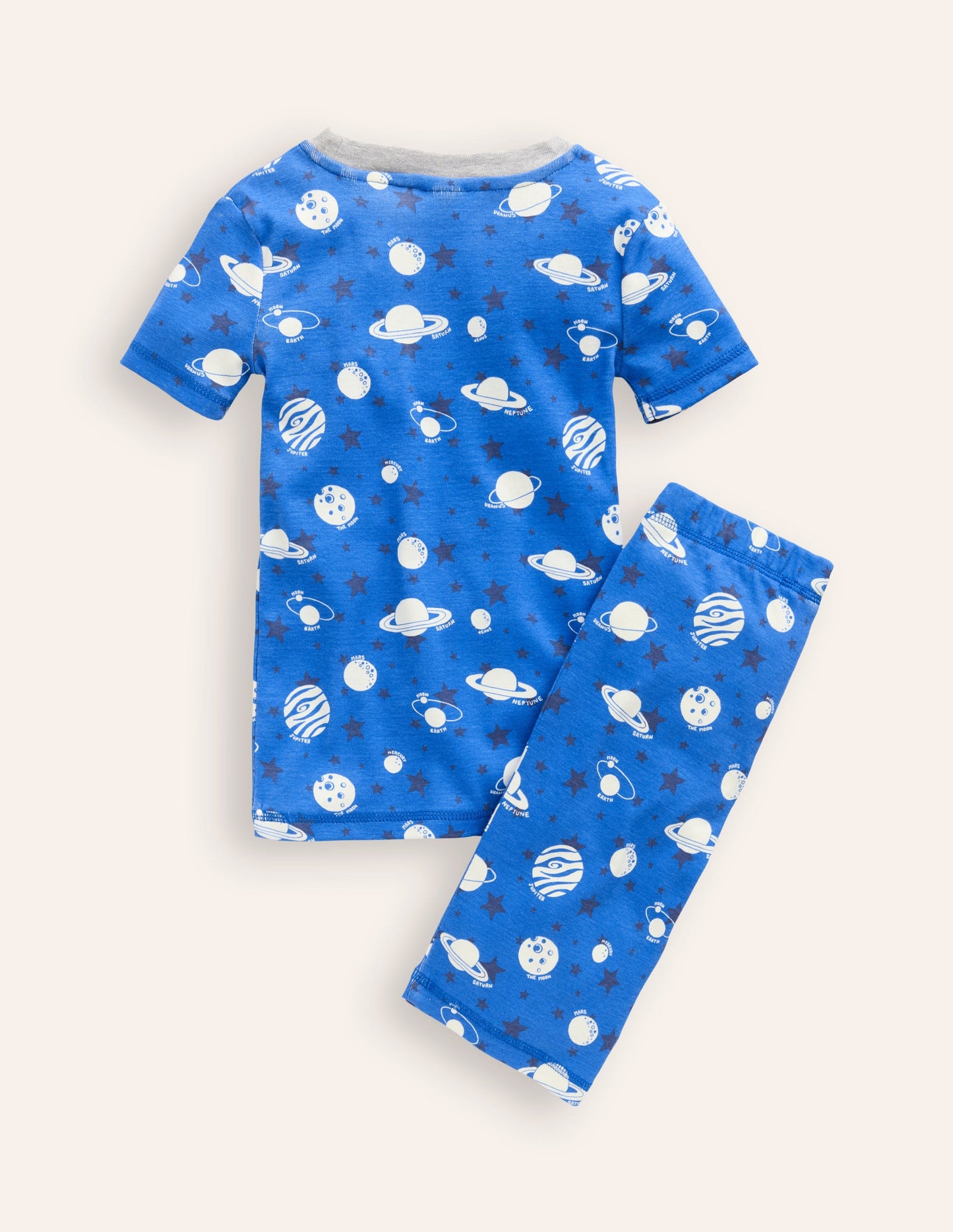 Snug Short John Glow Pyjamas-Greek Blue Space