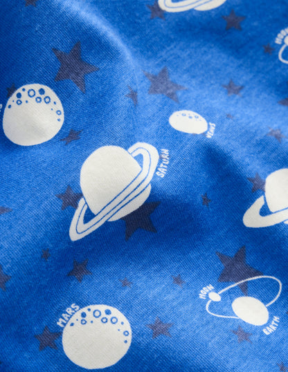 Snug Short John Glow Pyjamas-Greek Blue Space