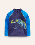 Logo Rash Vest-Turtle Blue