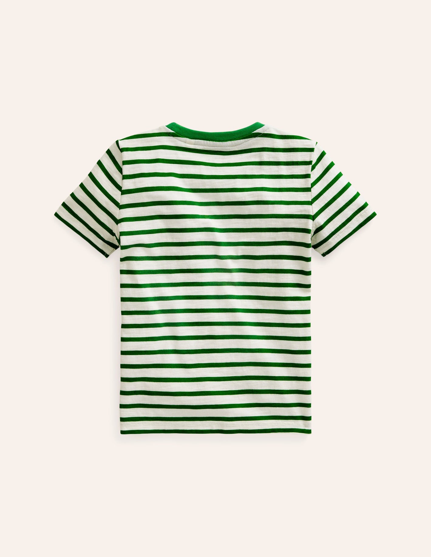 Rainbow Stripe Slub T-shirt-Highland Green Multi Stripe