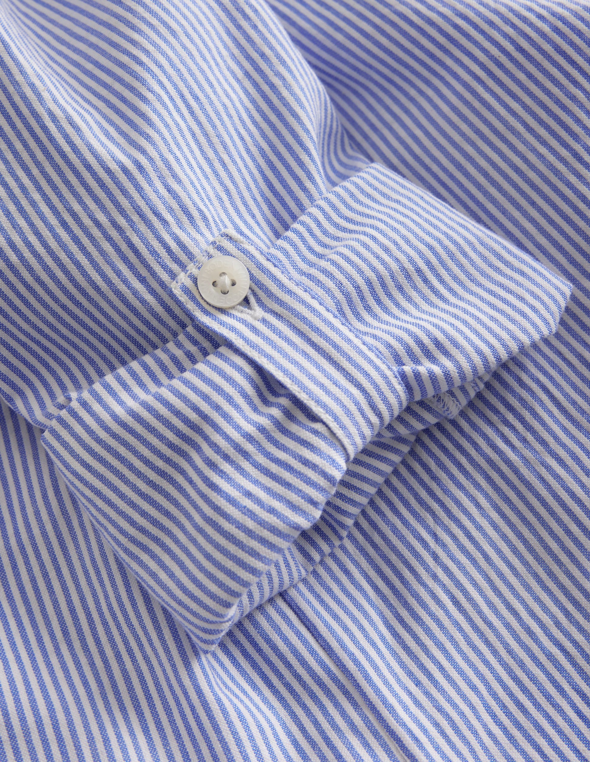 Grandad Shirt-Sapphire Blue Stripe-3