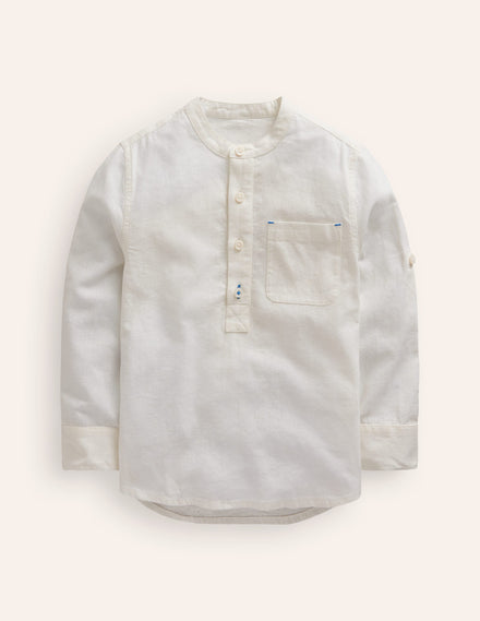 Grandad Shirt-White