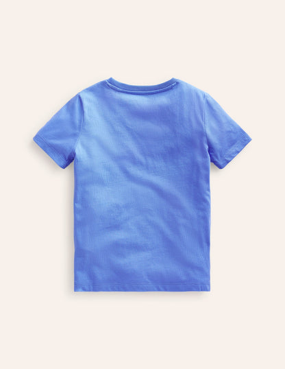 Boucle Detail Animal T-shirt-Surf Blue Dino-2