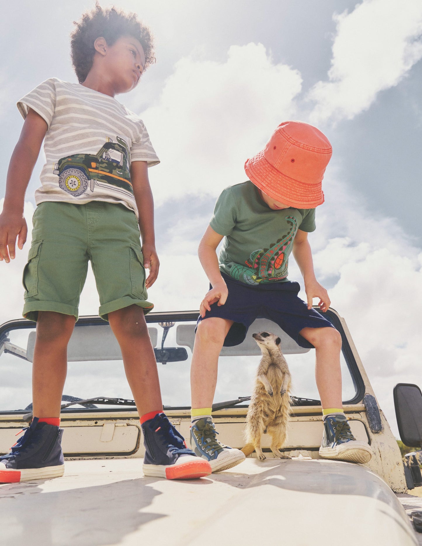 Boucle Detail Animal T-shirt-Rosemary Green Crocodile