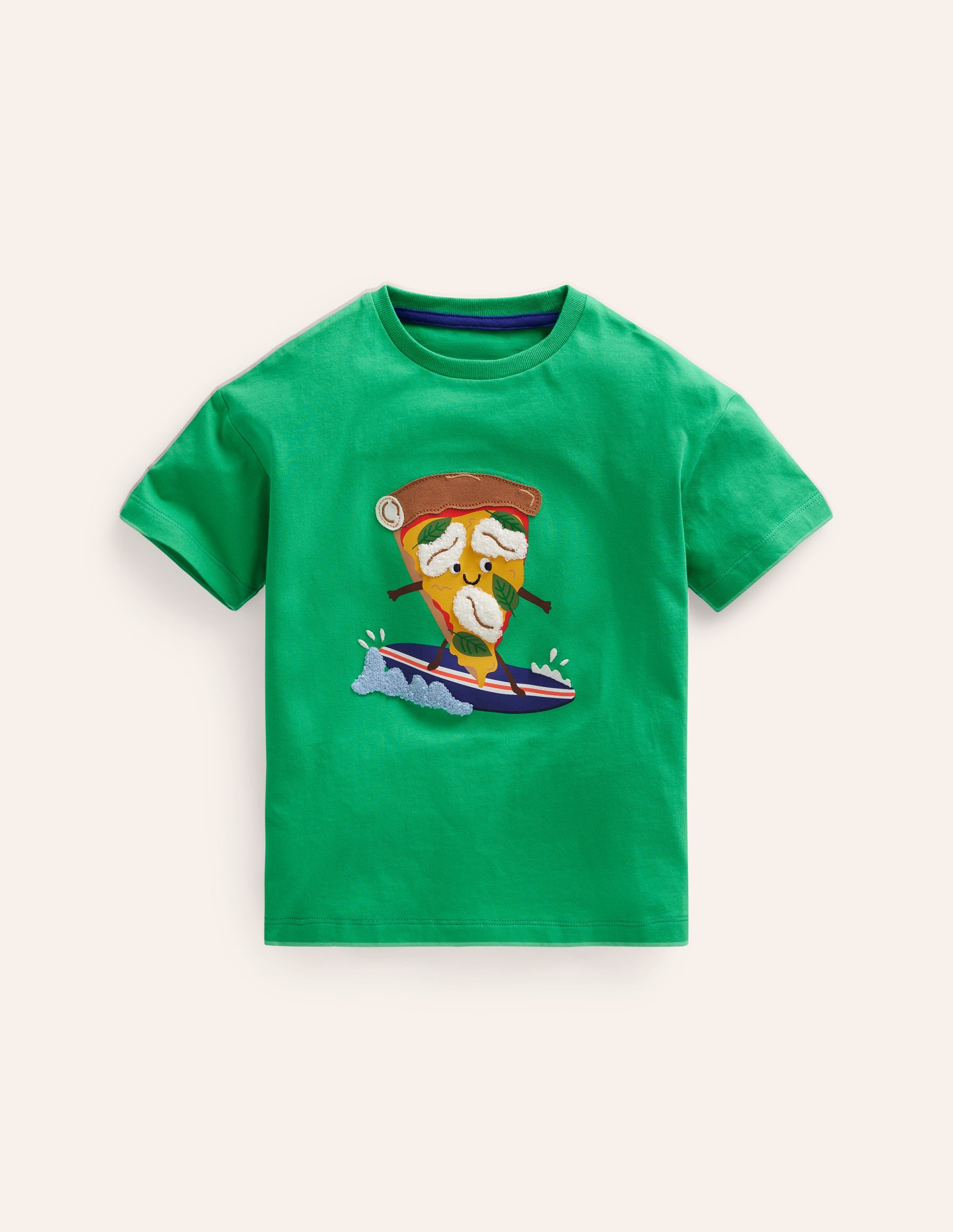 Funny Logo T-shirt-Pea Green Pizza - Image 1